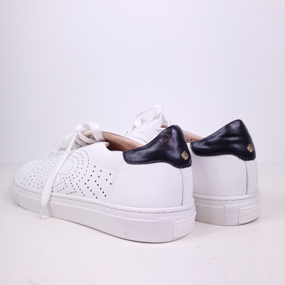 NWT Kate Spade Ashlyn White Leather Lace Up Sneakers - Picture 2 of 8